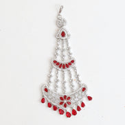Traditional CZ Ruby Red Studded Bridal Passa