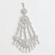 Rhodium-Plated American Diamond Cascading Bridal Passa