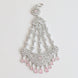 Rhodium-Plated American Diamond Cascading Maang Tikka
