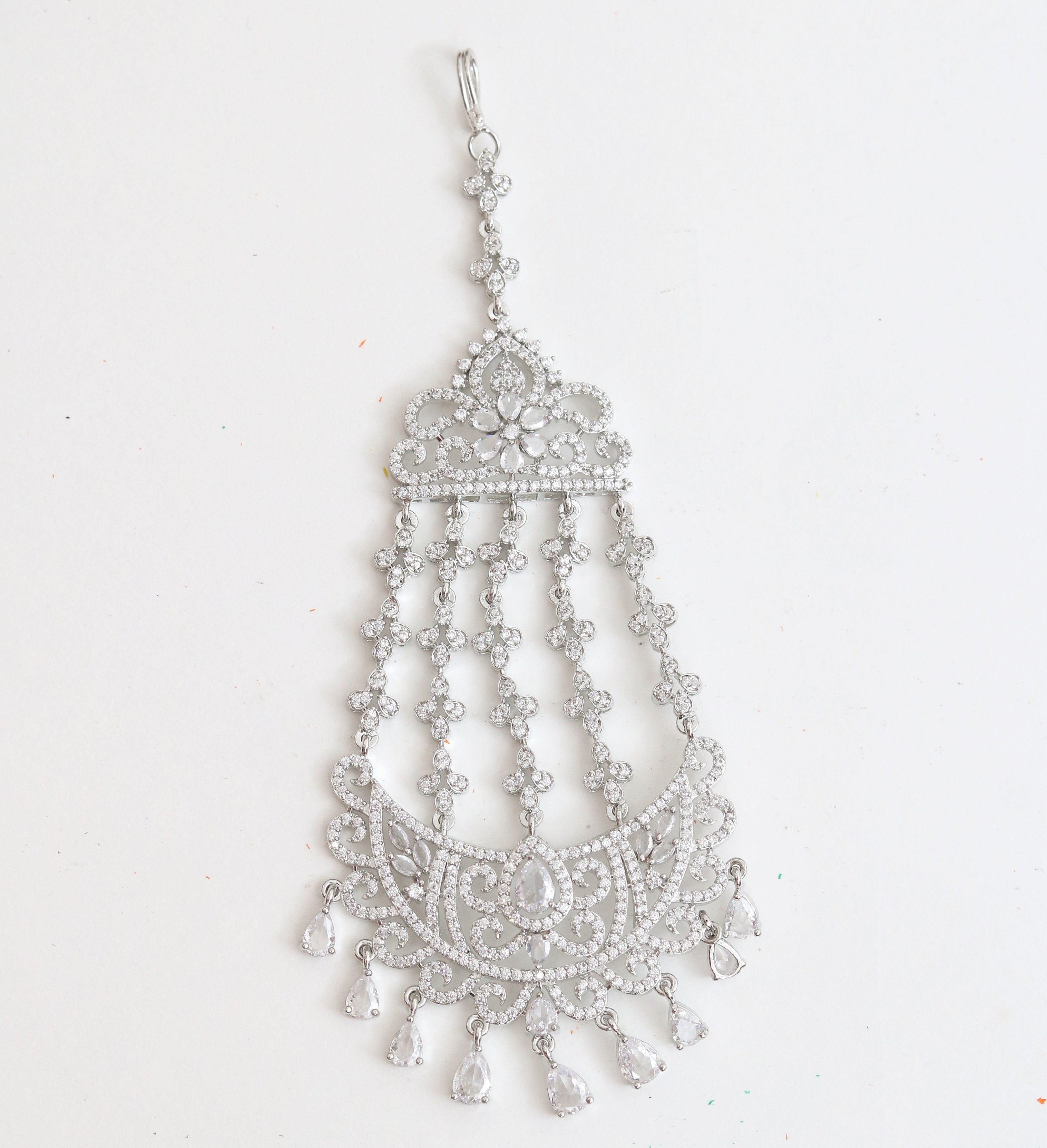Traditional CZ Stone Studded Bridal Jhoomer Passa