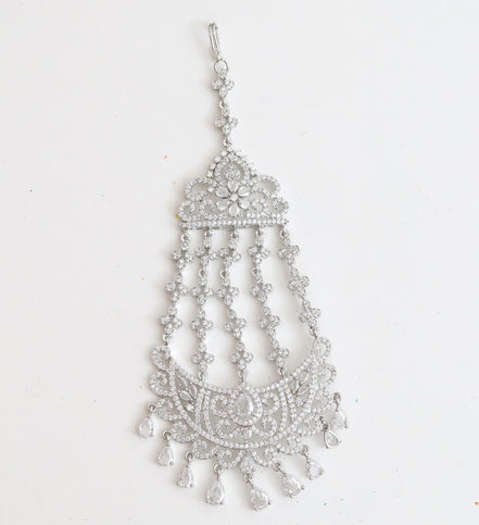 Traditional CZ Stone Studded Bridal Jhoomer Passa