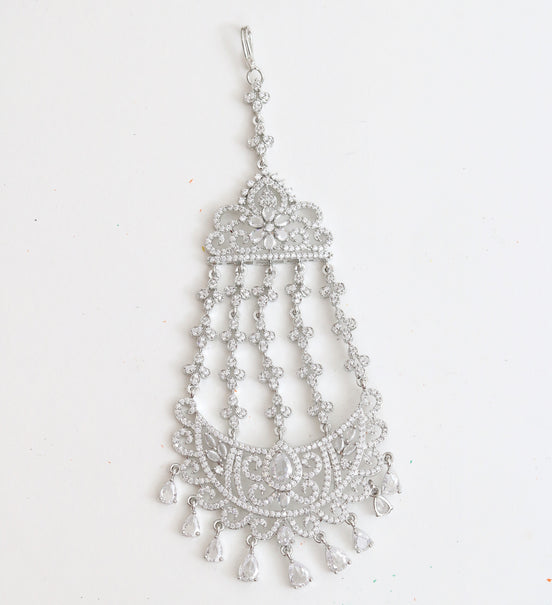 Traditional CZ Stone Studded Bridal Jhoomer Passa