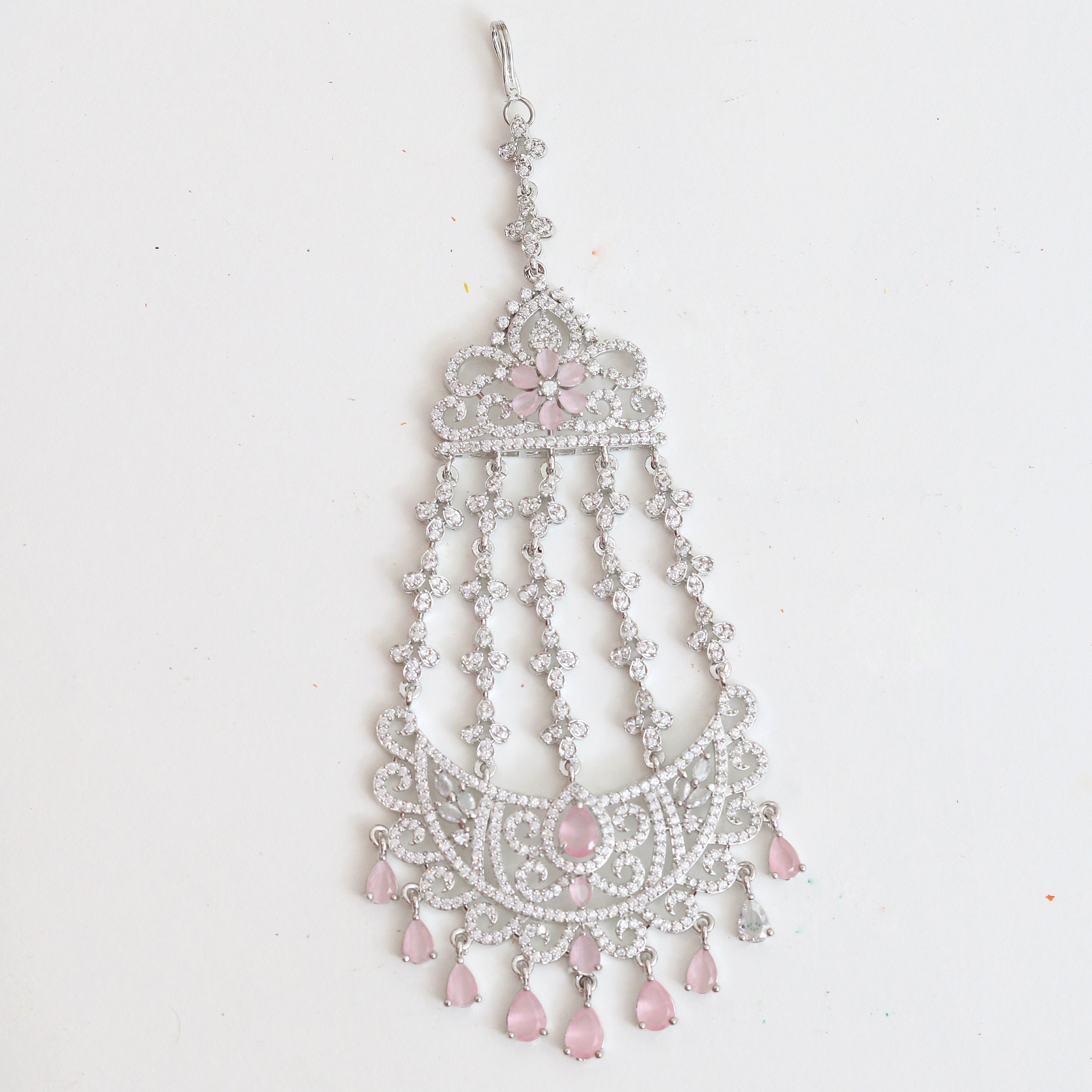 Traditional CZ Stone Studded Bridal Jhoomer Passa