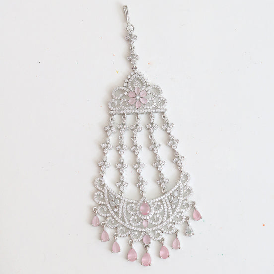 Traditional CZ Stone Studded Bridal Jhoomer Passa