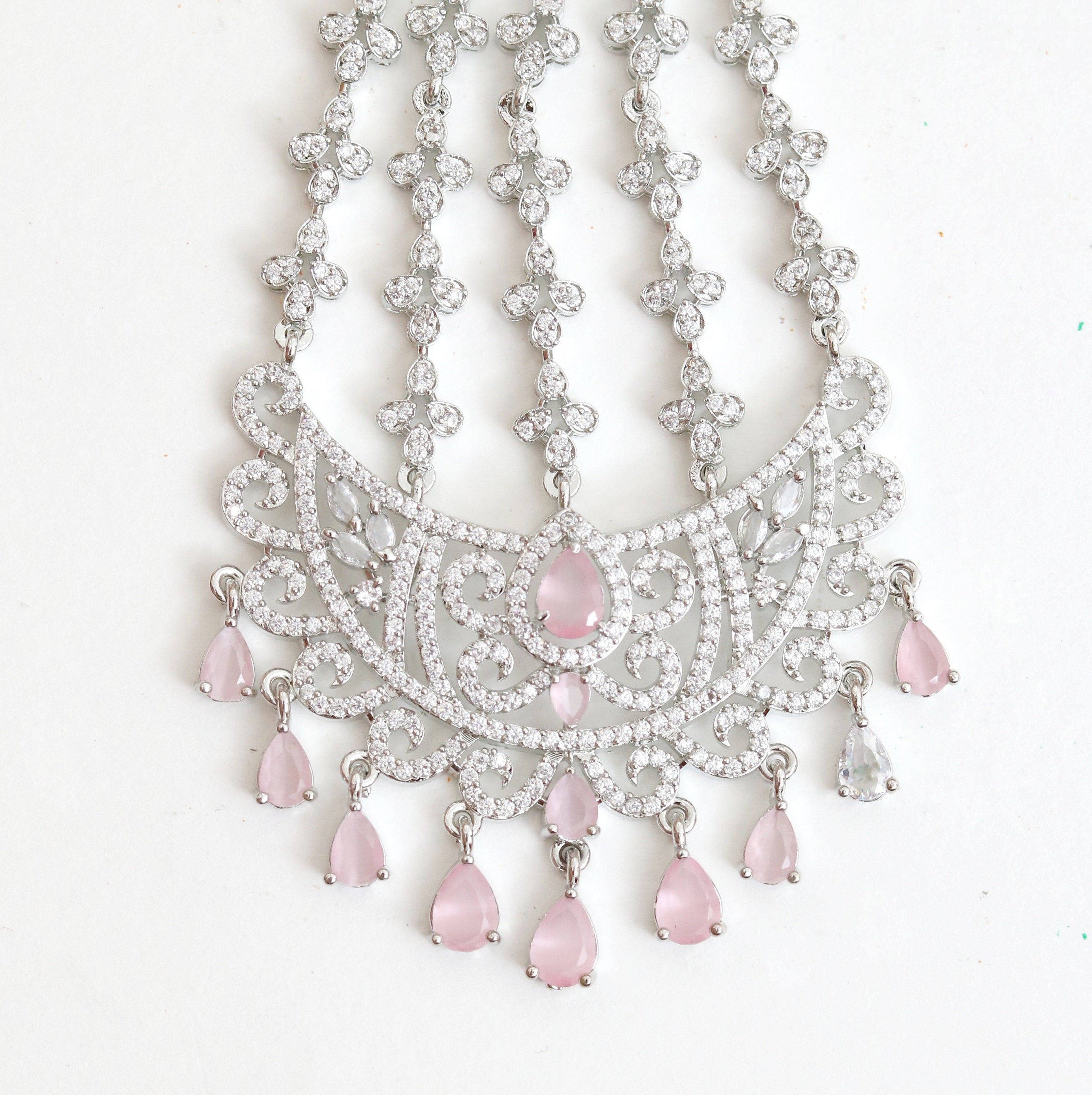 Traditional CZ Stone Studded Bridal Jhoomer Passa