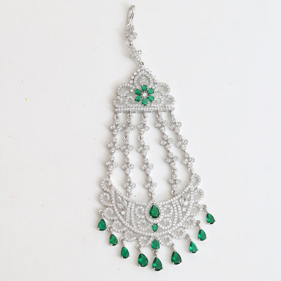 Traditional CZ Stone Studded Bridal Jhoomer Passa