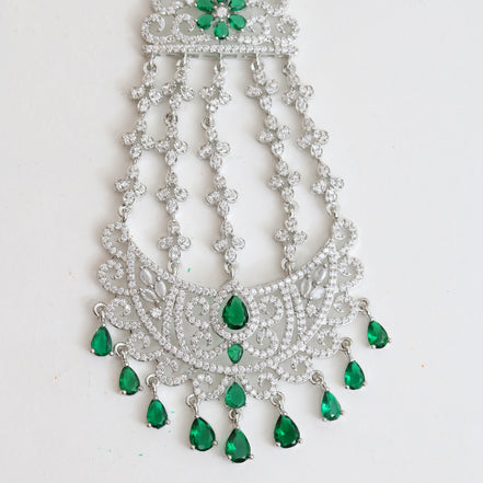 Traditional CZ Stone Studded Bridal Jhoomer Passa