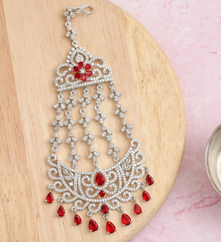 Traditional CZ Stone Studded Bridal Jhoomer Passa