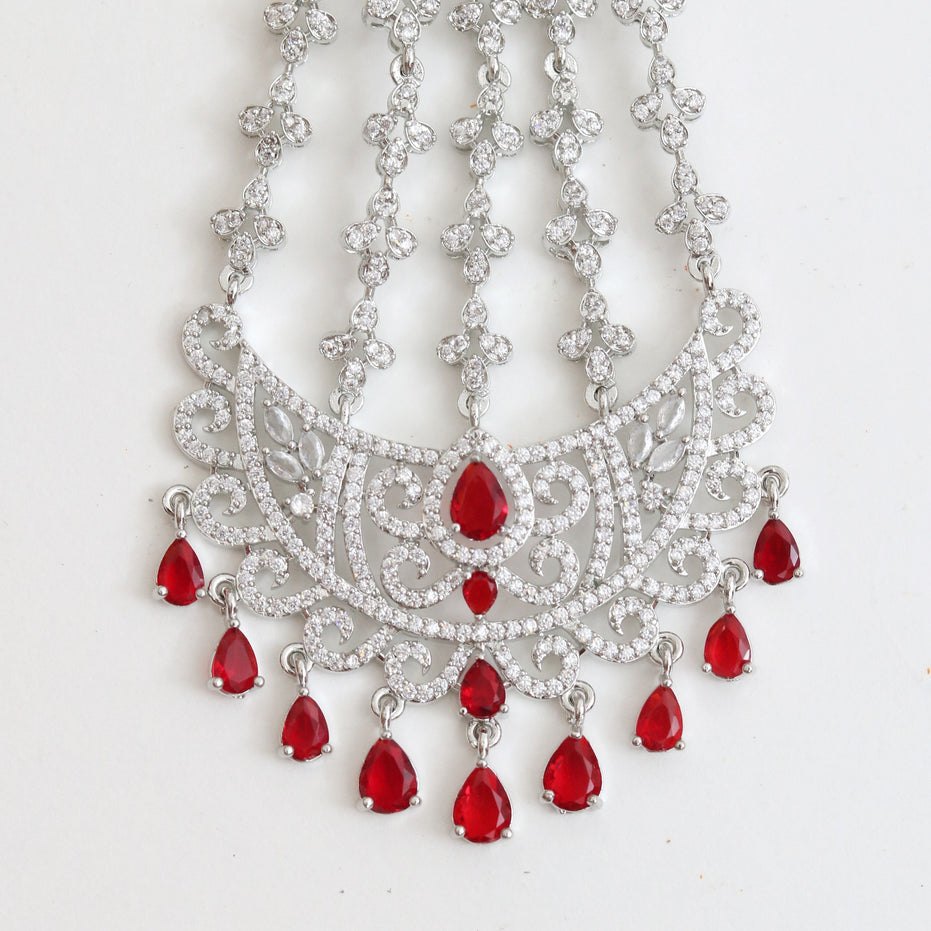 Traditional CZ Stone Studded Bridal Jhoomer Passa