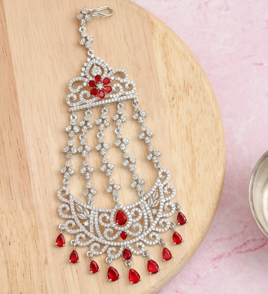 Traditional CZ Stone Studded Bridal Jhoomer Passa