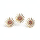 Gold Plated Sunburst American Diamond Jewelry Set (Pack of 2)