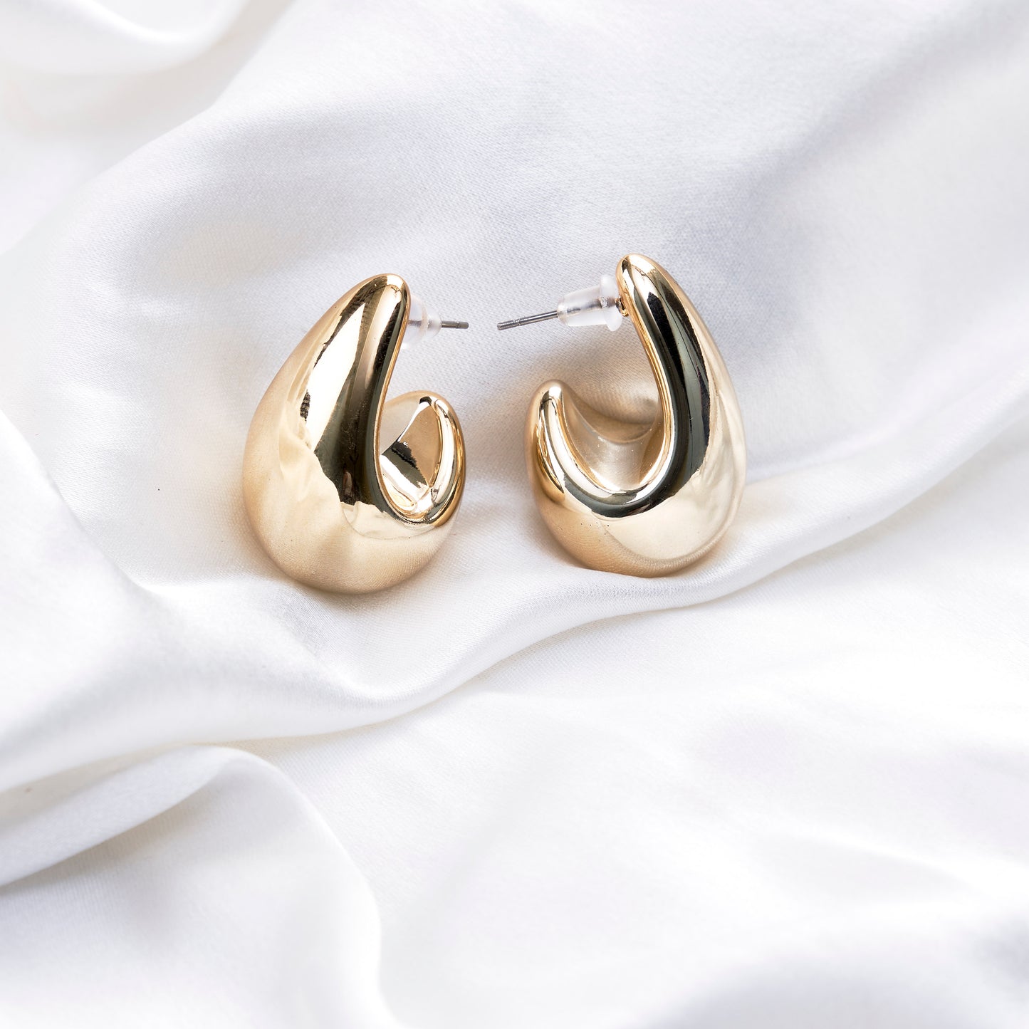 Amazing Half Circle Gold Plated Studs (Pack of 3)