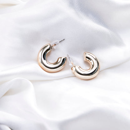 Amazing Half Circle Gold Plated Studs (Pack of 3)