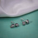 Geometric Diamond Stud Earrings Set