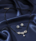Floral Pattern AD Mangalsutra Set