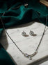 Curved Pendant American Diamond Mangalsutra Set