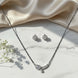 Curved Pendant American Diamond Mangalsutra Set