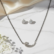 Paisley Design American Diamond Mangalsutra Set