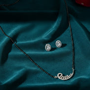 Paisley Design American Diamond Mangalsutra Set