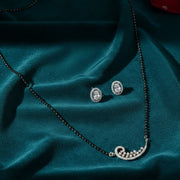 Paisley Design American Diamond Mangalsutra Set