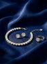 AD Tennis Bracelet with Ring & Stud Earrings Set