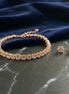 Tennis Bracelet with Round-Cut Stones & Matching Stud Earrings