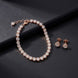 Tennis Bracelet with Round-Cut Stones & Elegant Stud Earrings