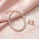 Tennis Bracelet with Round-Cut Stones & Elegant Stud Earrings