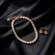 Tennis Bracelet with Round-Cut Stones & Elegant Stud Earrings