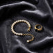 Tennis Bracelet with Round-Cut Stones & Black Stone Ring