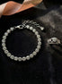 AD Diamond Tennis Bracelet with Round-Cut Stones & Solitaire Ring