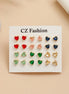 Heart Shaped Enchanted Gold Plated Stud Combo