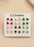 Tri Layered Sophhire Gold Plated Stud Combo