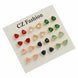 Tri Layered Sophhire Gold Plated Stud Combo