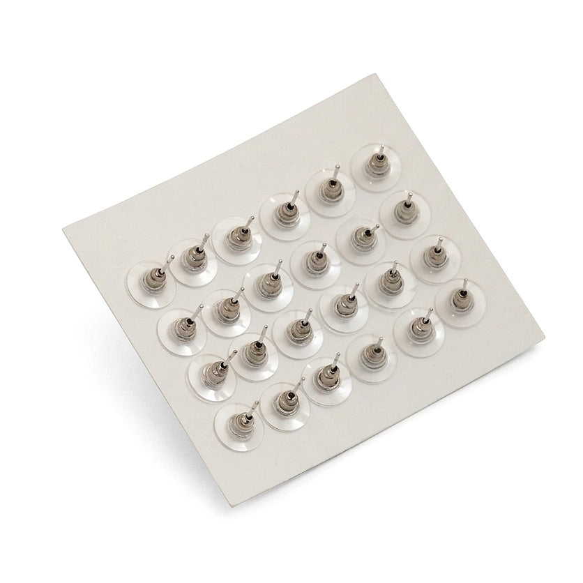 Square Shaped Traditional Rhodium Plated Stud Combo