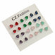 Tri Layered Sophhire Rhodium Plated Stud Combo