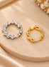 Gold & Rhodium Plated Starburst CZ Nose Ring - Pack of 2