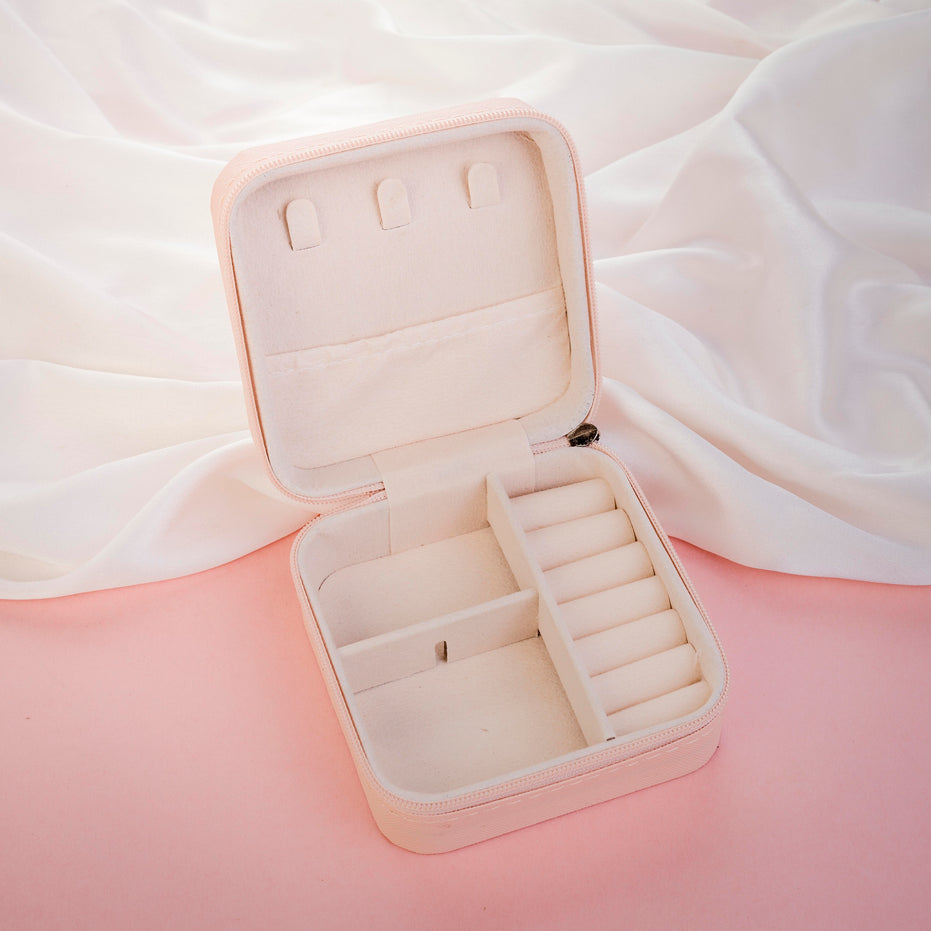 Travel Friendly Jewelry Organizer Box with Multiple Compartments