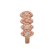 Opal Touch - AD CZ Diamond Pressing Rose Gold Nose Pin (1 CM) - Nose Pin