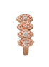 Opal Touch - AD CZ Diamond Pressing Rose Gold Nose Pin (1 CM) - Nose Pin