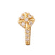 Opal Touch - AD CZ Flower Pressing Golden Nose Pin (1 CM) - Nose Pin