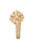 Opal Touch - AD CZ Flower Pressing Golden Nose Pin (1 CM) - Nose Pin