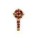 Opal Touch - AD CZ Flower Pressing Golden Nose Pin (1 CM) - Nose Pin