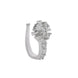 Opal Touch - AD CZ Flower Pressing Rhodium Nose Pin (1 CM) - Nose Pin