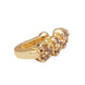 Opal Touch - AD CZ Heart Pressing Golden Nose Pin (1 CM) - Nose Pin