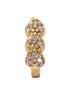 Opal Touch - AD CZ Heart Pressing Golden Nose Pin (1 CM) - Nose Pin