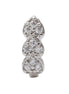 Opal Touch - AD CZ Heart Pressing Rhodium Nose Pin (1 CM) - Nose Pin