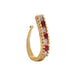 Opal Touch - AD CZ Line Pressing Golden Nose Pin (1 CM) - Nose Pin