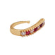 Opal Touch - AD CZ Line Pressing Golden Nose Pin (1 CM) - Nose Pin