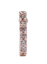 Opal Touch - AD CZ Line Pressing Rose Gold Nose Pin (1 CM) - Nose Pin